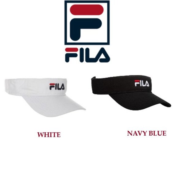 Fila Other - SOLD Fila Logo Visor Superlite Adjustable Sun Visor Cap Hat Blue /White NEW/NWT!